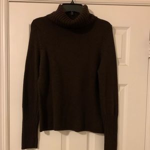The Limited Deep Brown Wool Blend Turtleneck Sweater